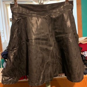 Black mini, skater skirt